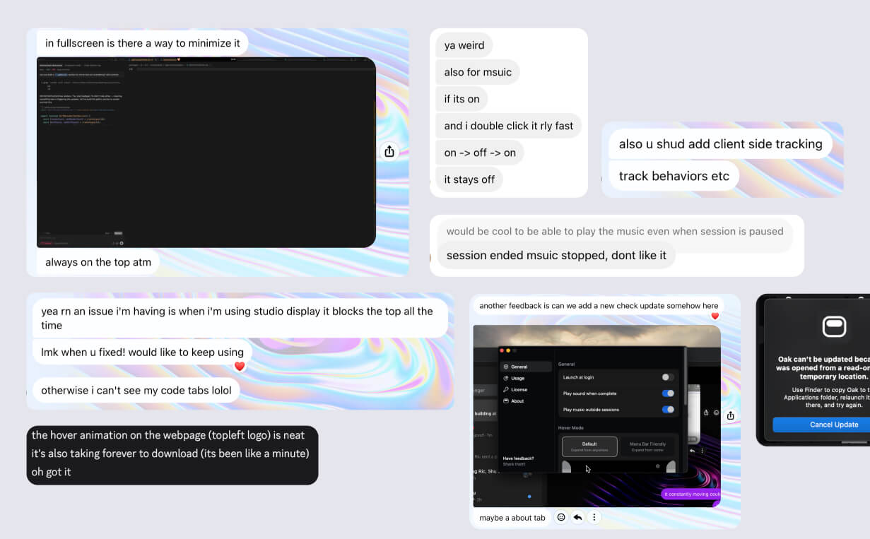 Beta tester feedback